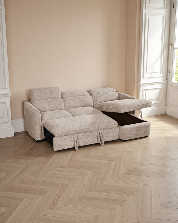 Vienna Sofabed Beige Universal Corner