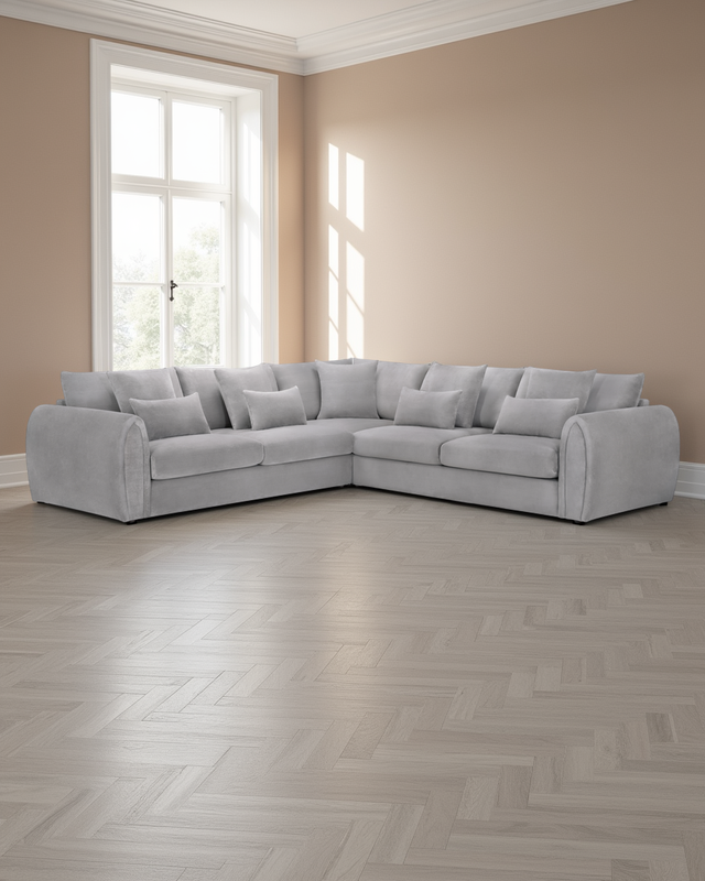 Edinburgh Sofa Grey Large Corner
