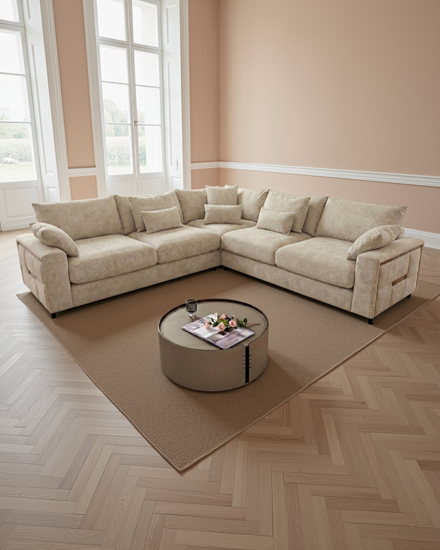 Dublin Sofa Beige Large Corner