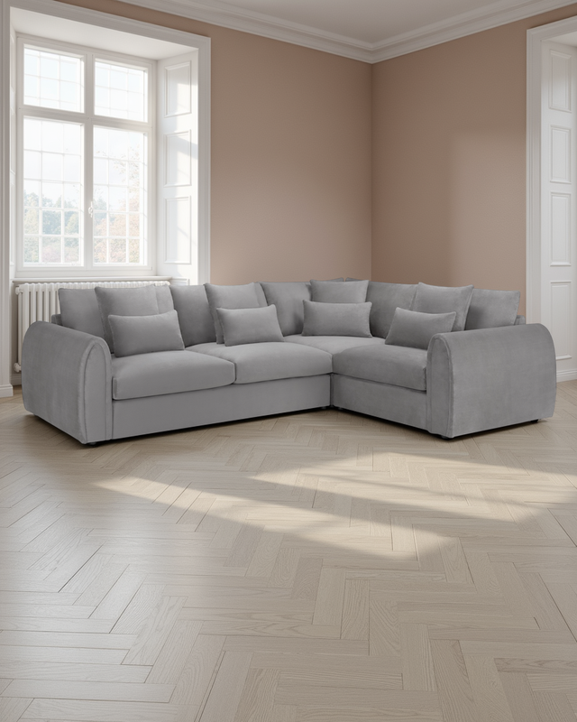 Edinburgh Sofa Grey Right Hand Facing Corner