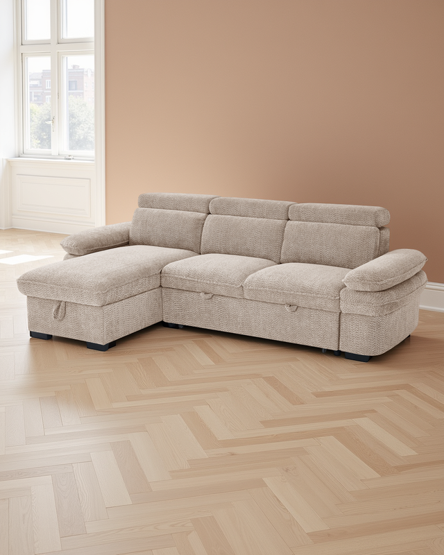 Valencia Sofabed Beige Universal Corner