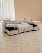 Vienna Sofabed Beige U Shape Corner