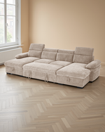 Valencia Sofabed Beige U Shape Corner