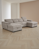 London Sofabed Beige U Shape Corner