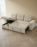 Oslo Universal Corner Sofabed Beige
