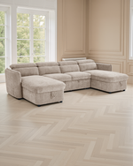 Vienna Sofabed Beige U Shape Corner