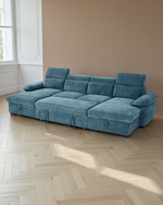 Valencia Sofabed Blue U Shape Corner