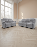 Geneva Manual Recliner Sofa Grey 3+2 Seater
