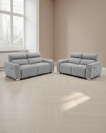 Hamburg Electric Recliner Grey 3+2 Seater