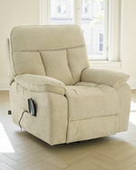 Amsterdam Rise and Recline Massage Chair Beige