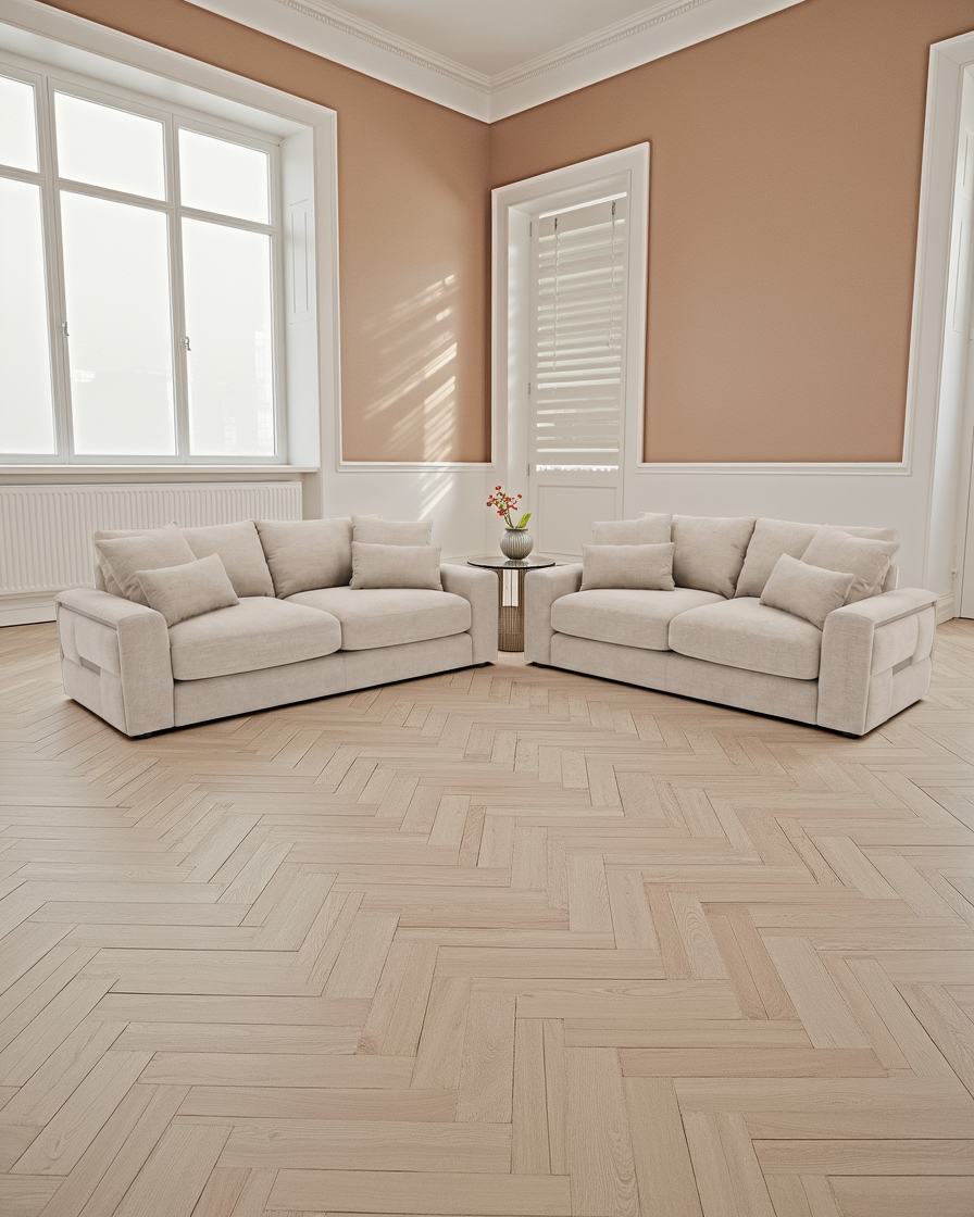 Dublin Sofa Beige 3+2 Seater