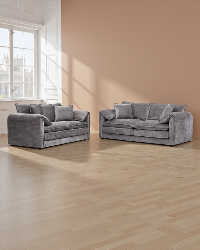 Riga Sofa Grey 3+2 Seater