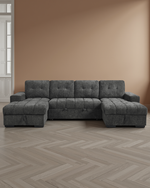 Oslo Sofabed Grey U Shape Corner
