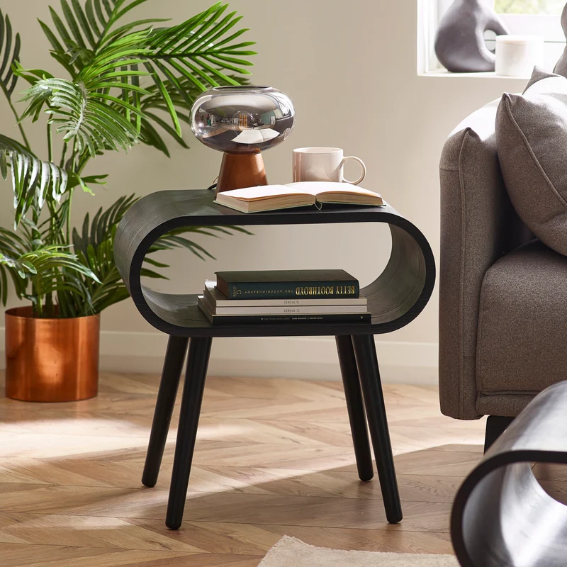 Apollo Side Table Black Ash Effect