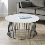Broadway Round Coffee Table White Marble
