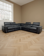 Vilnius Electric Recliner Sofa Black Large Corner