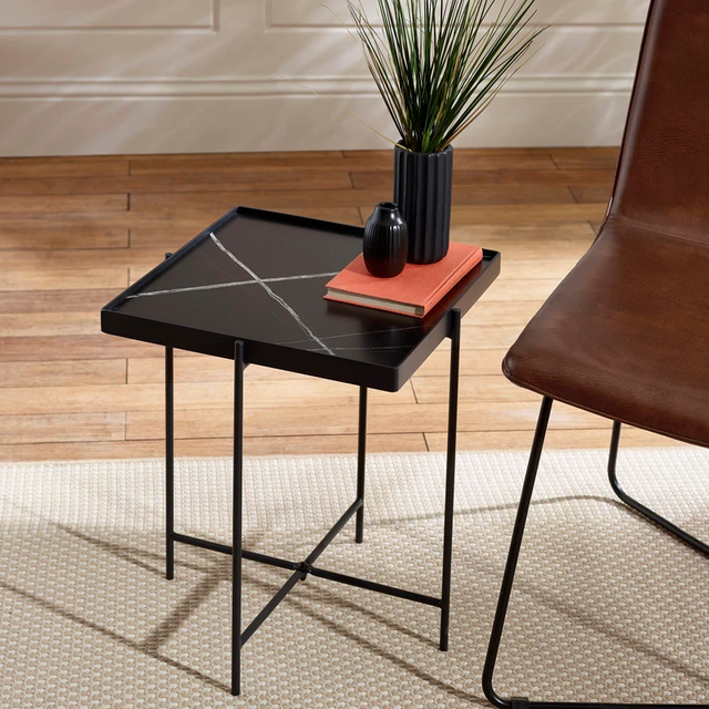 Celia Side Table Black/White
