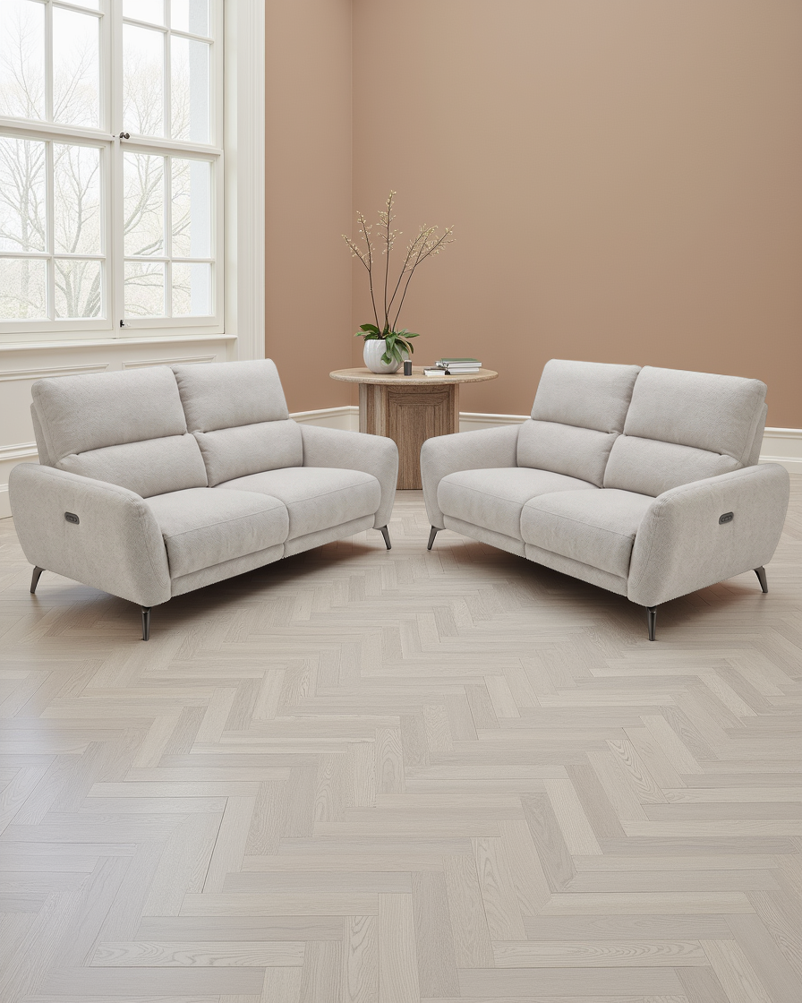 Zurich Electric Recliner Beige 3+2 Seater