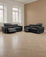 Vilnius Electric Recliner Sofa Black 3+2 Seater