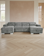 London Sofabed Grey U Shape Corner