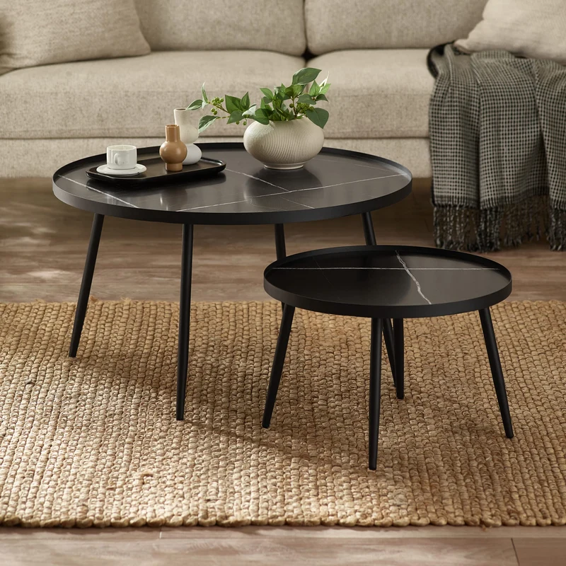 Nolan Nesting Coffee Table Black