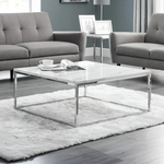 Scala Coffee Table White Marble/Chrome