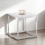Scala Lamp Table White Marble/Chrome